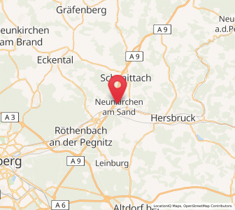 Map of Neunkirchen am Sand, Bavaria