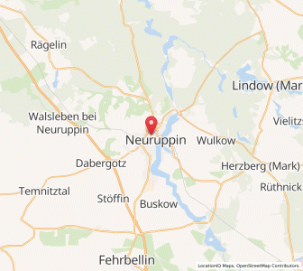 Map of Neuruppin, Brandenburg
