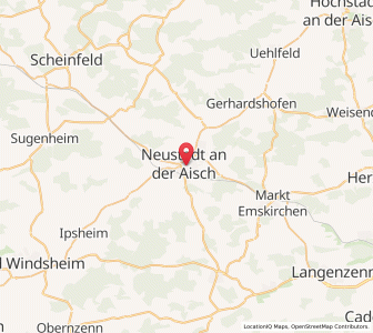 Map of Neustadt an der Aisch, Bavaria