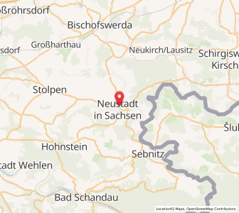 Map of Neustadt in Sachsen, Saxony