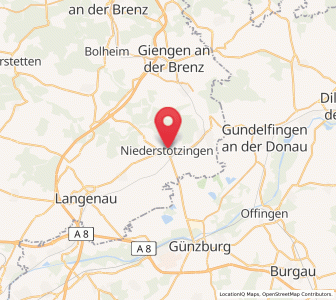 Map of Niederstotzingen, Baden-Wurttemberg