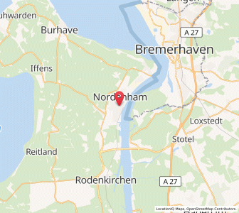 Map of Nordenham, Lower Saxony