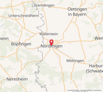 Map of Nördlingen, Bavaria