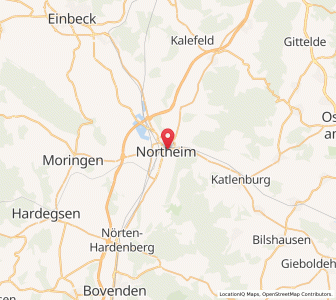 Map of Northeim, Lower Saxony
