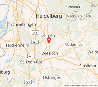 Map of Nußloch, Baden-Wurttemberg