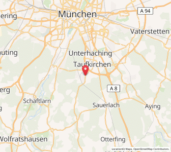 Map of Oberhaching, Bavaria