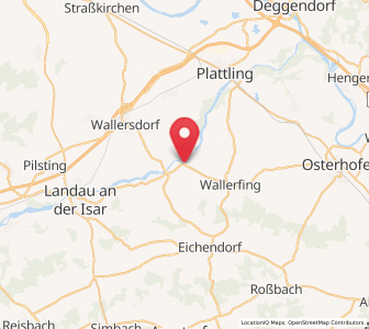 Map of Oberpöring, Bavaria