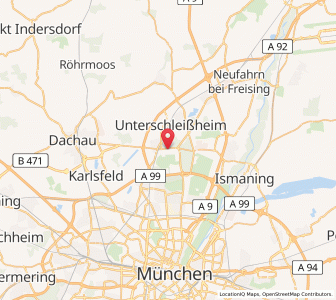 Map of Oberschleißheim, Bavaria