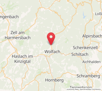 Map of Oberwolfach, Baden-Wurttemberg