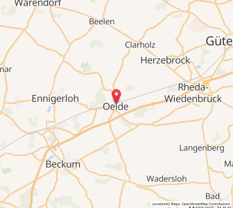 Map of Oelde, North Rhine-Westphalia
