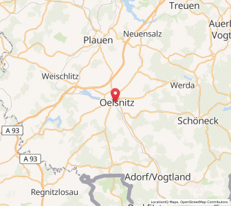Map of Oelsnitz, Saxony