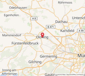 Map of Olching, Bavaria