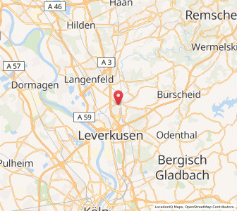 Map of Opladen, North Rhine-Westphalia