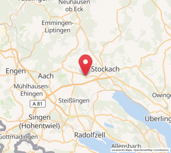 Map of Orsingen-Nenzingen, Baden-Wurttemberg