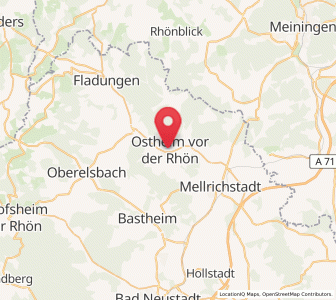 Map of Ostheim, Bavaria