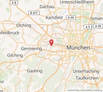 Map of Pasing, Bavaria