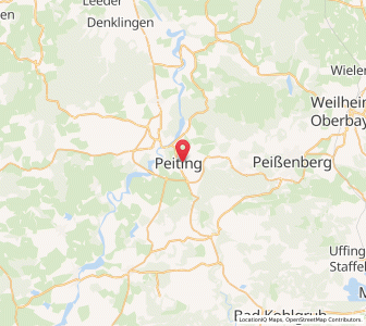 Map of Peiting, Bavaria