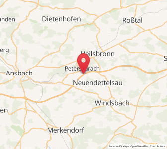 Map of Petersaurach, Bavaria