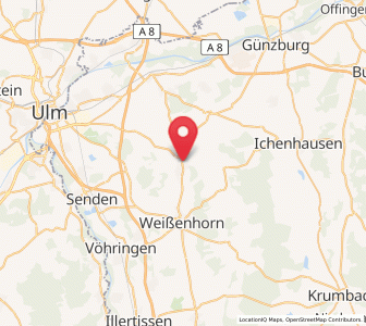 Map of Pfaffenhofen an der Roth, Bavaria