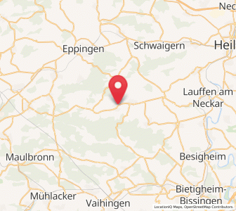 Map of Pfaffenhofen, Baden-Wurttemberg