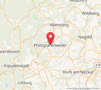 Map of Pfalzgrafenweiler, Baden-Wurttemberg