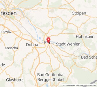 Map of Pirna, Saxony