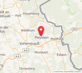 Map of Pleystein, Bavaria