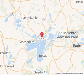 Map of Plön, Schleswig-Holstein