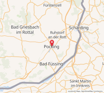 Map of Pocking, Bavaria