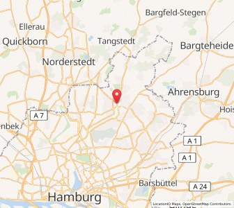 Map of Poppenbüttel, Hamburg