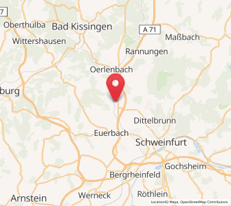 Map of Poppenhausen, Bavaria