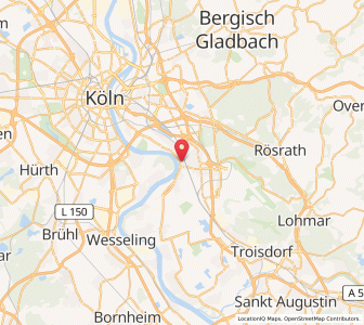 Map of Porz am Rhein, North Rhine-Westphalia