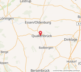 Map of Quakenbrück, Lower Saxony