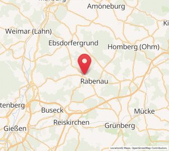 Map of Rabenau, Hesse