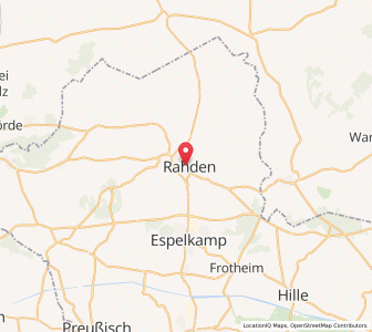 Map of Rahden, North Rhine-Westphalia