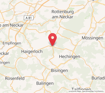 Map of Rangendingen, Baden-Wurttemberg
