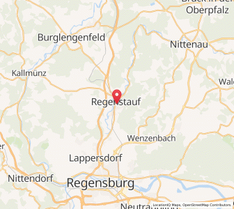 Map of Regenstauf, Bavaria