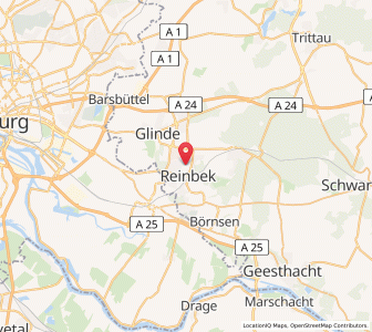 Map of Reinbek, Schleswig-Holstein