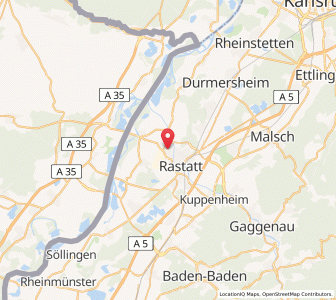 Map of Rheinau, Baden-Wurttemberg