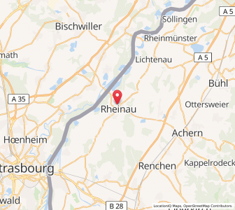 Map of Rheinau, Baden-Wurttemberg