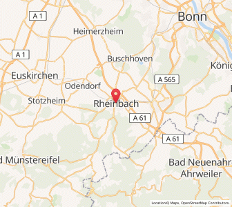Map of Rheinbach, North Rhine-Westphalia