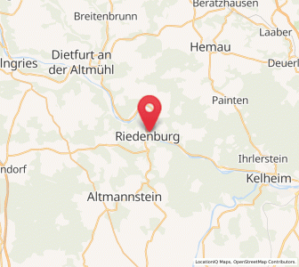 Map of Riedenburg, Bavaria