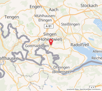 Map of Rielasingen-Worblingen, Baden-Wurttemberg