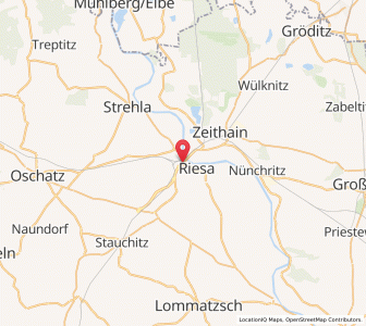 Map of Riesa, Saxony