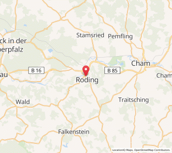 Map of Roding, Bavaria