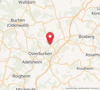 Map of Rosenberg, Baden-Wurttemberg