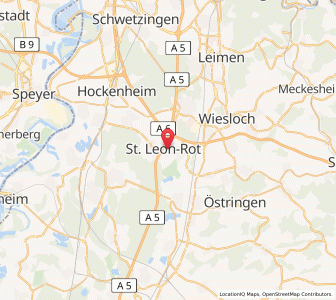 Map of Sankt Leon-Rot, Baden-Wurttemberg