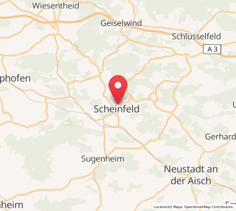 Map of Scheinfeld, Bavaria