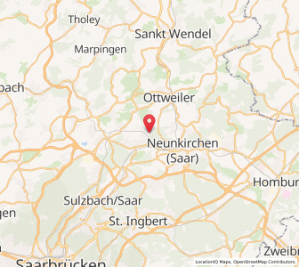 Map of Schiffweiler, Saarland