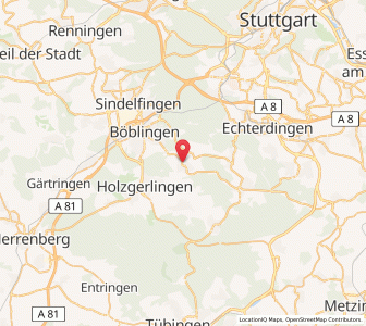 Map of Schönaich, Baden-Wurttemberg